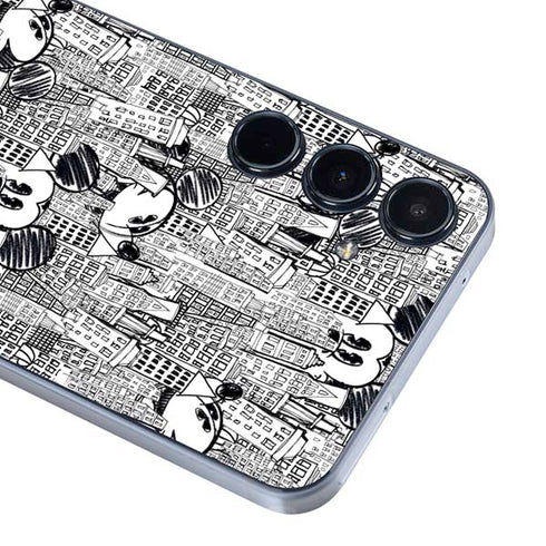 Disney Mickey Mouse Cityscape Sketch Galaxy A35 5G Skin